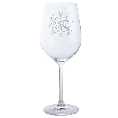 Dartington Crystal 'Merry Christmas' Single Wine Glass Dartington Crystal 'Merry Christmas' Single Wine Glass
